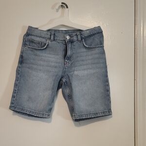 Zara Light Blue Jean Shorts for Men